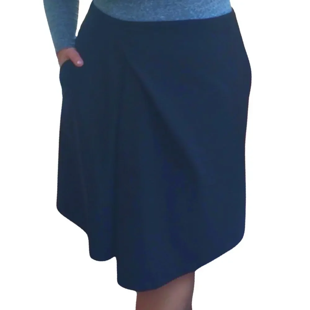 Arlum Royal Blue Indigo Full Asymmetrical Midi Skirt Plus Size 18 NEW Tags